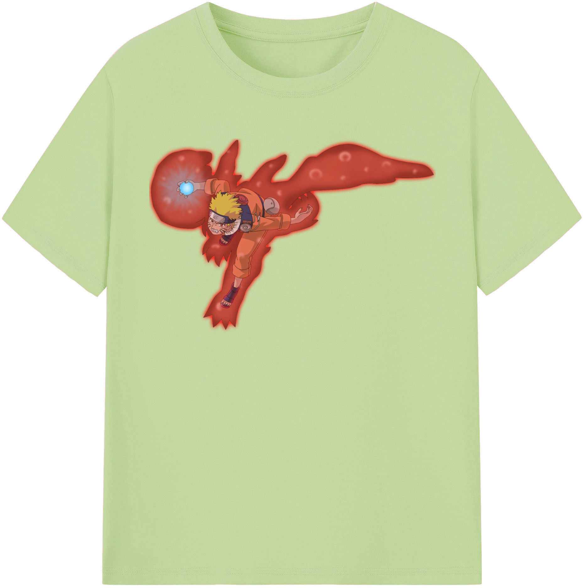（画像用） NARUTO -ナルト- うずまき ナルト Uzumaki Naruto 綿100％半袖Tシャツ（フロントプリント）